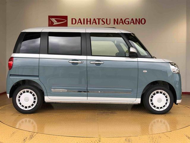 ムーヴキャンバスストライプスＧターボ４ＷＤ　ターボ　両側電動スライドドア　オートライト　衝突被害軽減システム　横滑り防止機能　シートヒーター　プッシュスタート　スマートキー　オートエアコン　アイドリングストップ　ＡＢＳ（長野県）の中古車