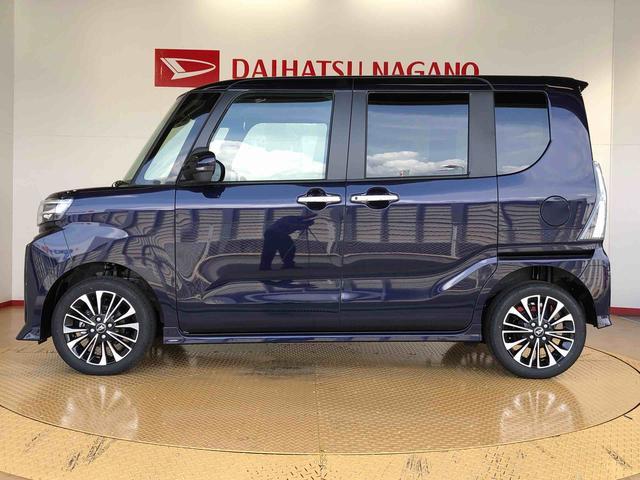 タントカスタムＲＳ４ＷＤ　ターボ　シートヒーター　両側電動スライドドア　アイドリングストップ　プッシュスタート　スマートキー　衝突被害軽減システム　横滑り防止機能　オートライト　オートエアコン　ＡＢＳ（長野県）の中古車