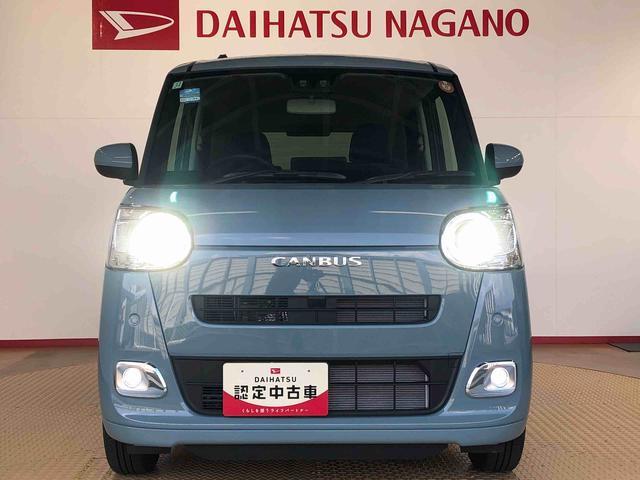 ムーヴキャンバスセオリーＧ２ＷＤ　両側電動スライドドア　オートライト　衝突被害軽減システム　横滑り防止機能　プッシュスタート　スマートキー　オートエアコン　電動格納ドアミラー　アイドリングストップ　ＡＢＳ（長野県）の中古車
