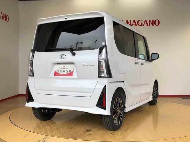タントカスタムＲＳ２ＷＤ　ターボ　シートヒーター　両側電動スライドドア　アイドリングストップ　プッシュスタート　スマートキー　衝突被害軽減システム　横滑り防止機能　オートライト　オートエアコン　ＡＢＳ（長野県）の中古車
