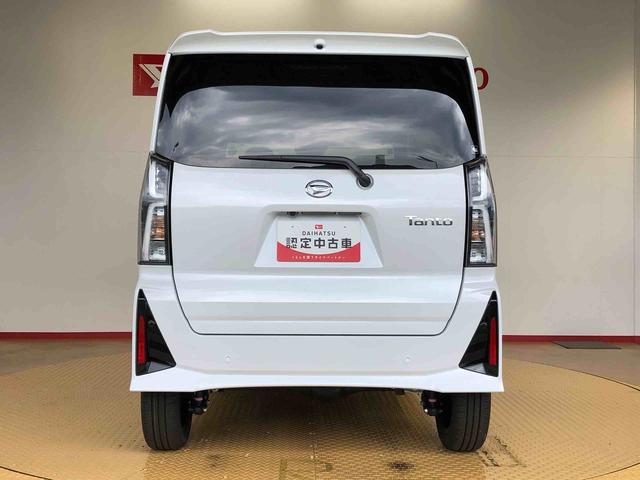 タントカスタムＲＳ４ＷＤ　ターボ　シートヒーター　両側電動スライドドア　アイドリングストップ　プッシュスタート　スマートキー　衝突被害軽減システム　横滑り防止機能　オートライト　オートエアコン　ＡＢＳ（長野県）の中古車