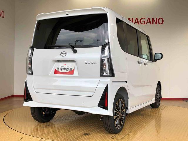 タントカスタムＲＳ４ＷＤ　ターボ　シートヒーター　両側電動スライドドア　アイドリングストップ　プッシュスタート　スマートキー　衝突被害軽減システム　横滑り防止機能　オートライト　オートエアコン　ＡＢＳ（長野県）の中古車