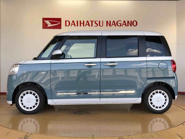 ムーヴキャンバスストライプスＧ２ＷＤ　両側電動スライドドア　オートライト　衝突被害軽減システム　横滑り防止機能　プッシュスタート　スマートキー　オートエアコン　電動格納ドアミラー　アイドリングストップ　ＡＢＳ（長野県）の中古車