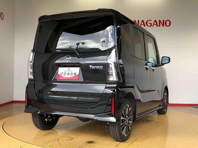 タントカスタムRS4WD ターボ シートヒーター 両側電動スライドドア アイドリングストップ プッシュスタート スマートキー 衝突被害軽減システム 横滑り防止機能 オートライト オートエアコン ABS(長野県)の中古車