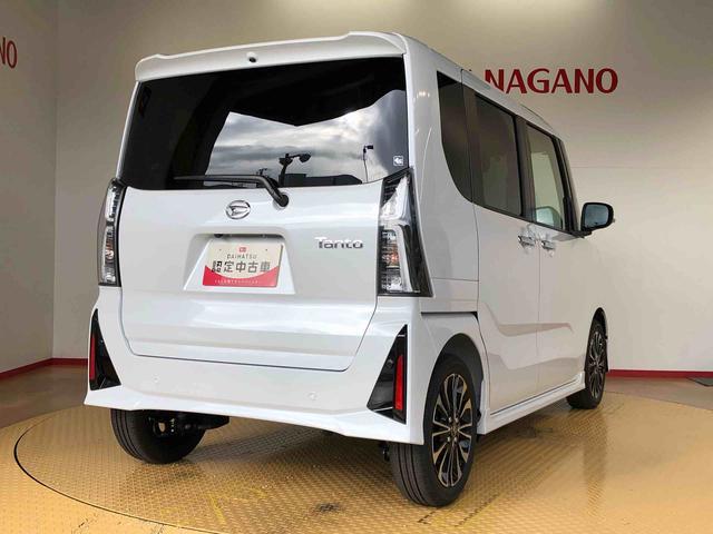 タントカスタムＲＳ２ＷＤ　ターボ　シートヒーター　両側電動スライドドア　アイドリングストップ　プッシュスタート　スマートキー　衝突被害軽減システム　横滑り防止機能　オートライト　オートエアコン　ＡＢＳ（長野県）の中古車