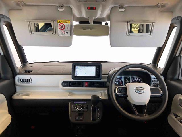 ムーヴキャンバスストライプスＧ４ＷＤ　両側電動スライドドア　オートライト　衝突被害軽減システム　横滑り防止機能　プッシュスタート　スマートキー　オートエアコン　パワーウインドウ　電動格納ドアミラー　アイドリングストップ　　新品ナビ（長野県）の中古車