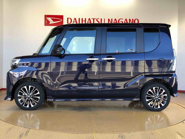 タントカスタムＲＳ４ＷＤ　ターボ　シートヒーター　両側電動スライドドア　アイドリングストップ　プッシュスタート　スマートキー　衝突被害軽減システム　横滑り防止機能　オートライト　オートエアコン　ＡＢＳ（長野県）の中古車