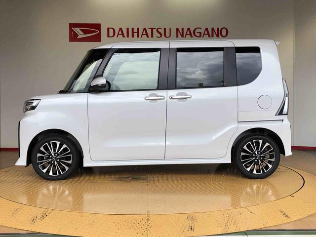 タントカスタムＲＳ２ＷＤ　ターボ　シートヒーター　両側電動スライドドア　アイドリングストップ　プッシュスタート　スマートキー　衝突被害軽減システム　横滑り防止機能　オートライト　オートエアコン　ＡＢＳ（長野県）の中古車