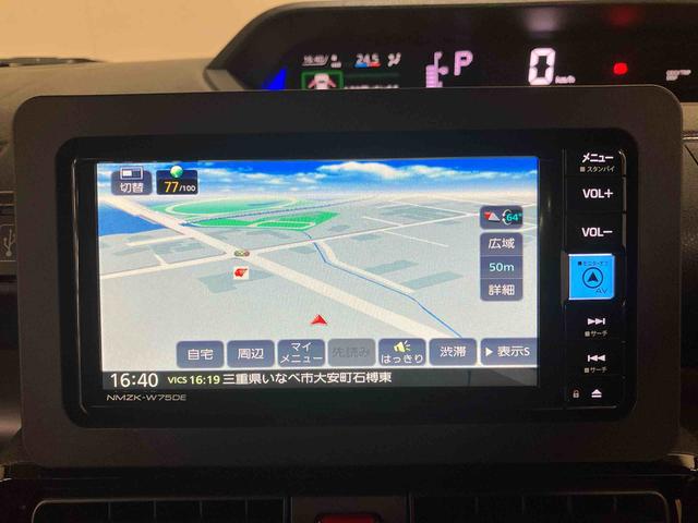 タントカスタムX/ナビ/バックモニター/ドラレコナビ バックモニター ドライブレコーダー 両側パワースライドドア イージークローザー オートエアコン シートヒーター プッシュボタンスタート 電動パーキングブレーキ インパネシフト キーフリー(三重県)の中古車