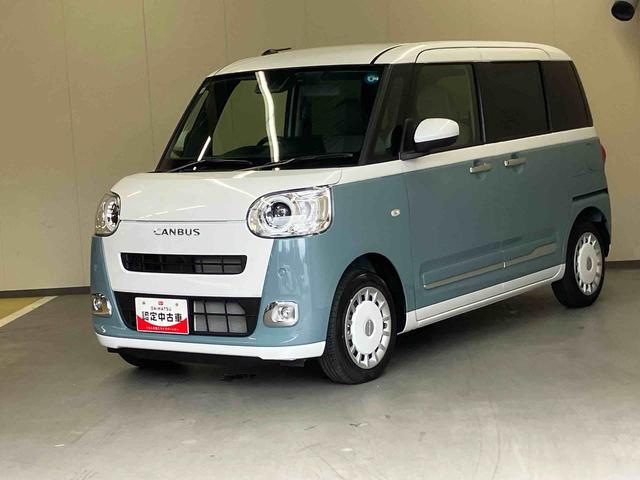 ムーヴキャンバス 中古車 ストライプスＧディスプレイオーディオ　バックモニター　ドライブレコーダー　プッシュボタンスタート　キーフリー　電動パーキングブレーキ　両側パワースライドドア　ホッとカップホルダー　シートヒーター　　スマートアシスト