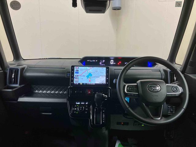 タントカスタムRSスタイルセレクション純正9インチナビ パノラマモニター ドライブレコーダー ETC 運転席ロングスライドシート 両側パワースライドドア シートヒーター テレビコントロール クルコン LED アルミホイール メッキ(三重県)の中古車