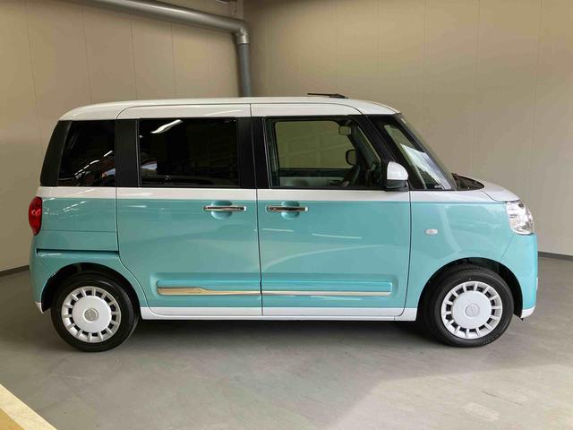 ムーヴキャンバスストライプスＧターボ／両側パワースライドドアナビ　バックモニター　ドライブレコーダー　両側パワースライドドア　プッシュボタンスタート　キーフリー　２トーン　ＬＥＤ　ホッとカップホルダー　置きラクボックス　１４インチホイールキャップ（三重県）の中古車