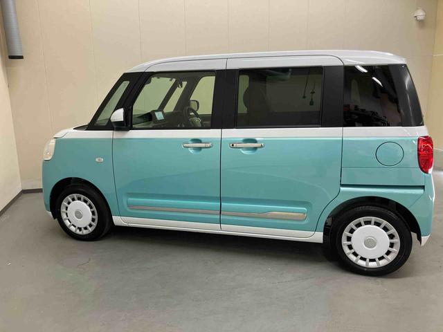 ムーヴキャンバスストライプスＧターボ／両側パワースライドドアナビ　バックモニター　ドライブレコーダー　両側パワースライドドア　プッシュボタンスタート　キーフリー　２トーン　ＬＥＤ　ホッとカップホルダー　置きラクボックス　１４インチホイールキャップ（三重県）の中古車