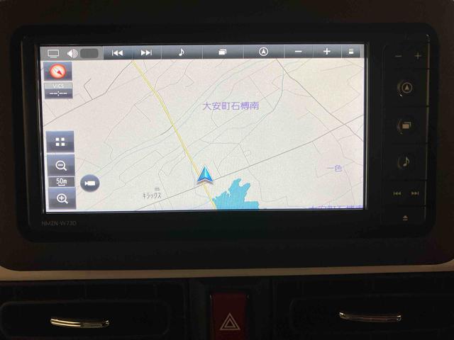 ムーヴキャンバスストライプスＧターボ／両側パワースライドドアナビ　バックモニター　ドライブレコーダー　両側パワースライドドア　プッシュボタンスタート　キーフリー　２トーン　ＬＥＤ　ホッとカップホルダー　置きラクボックス　１４インチホイールキャップ（三重県）の中古車