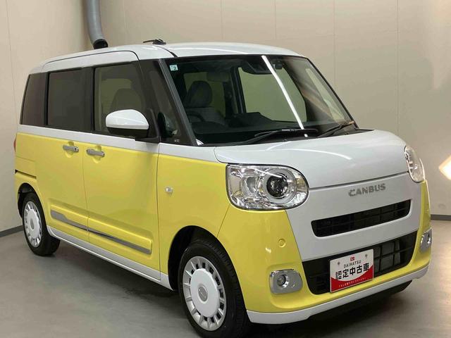 ムーヴキャンバスストライプスＧ純正ナビ　パノラマモニター　ドライブレコーダー　シートヒーター　両側パワースライドドア　プッシュボタンスタート　キーフリー　電動パーキングブレーキ　ホッとカップホルダー　２トーン　スマートアシスト（三重県）の中古車