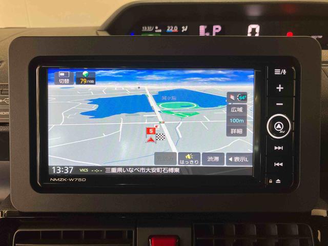 タントカスタムX/ナビ/パノラマモニター/ドライブレコーダープッシュボタンスタート スマートアシスト ナビ ドラレコ前後 パノラマモニター 両側パワースライドドア 前席シートヒーター(三重県)の中古車