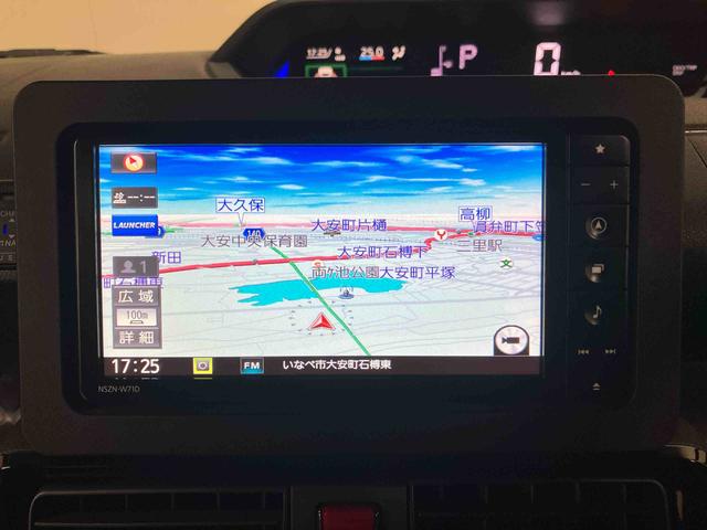 タントカスタムＲＳ／ターボ／ナビ／バックモニター／ドラレコ／ＥＴＣターボ車　ナビ　バックモニター　ドライブレコーダー　クルーズコントロール　両側パワースライドドア　ＥＴＣ　プッシュボタンスタート　インパネシフト　キーフリー　前席シートヒーター　オートエアコン（三重県）の中古車