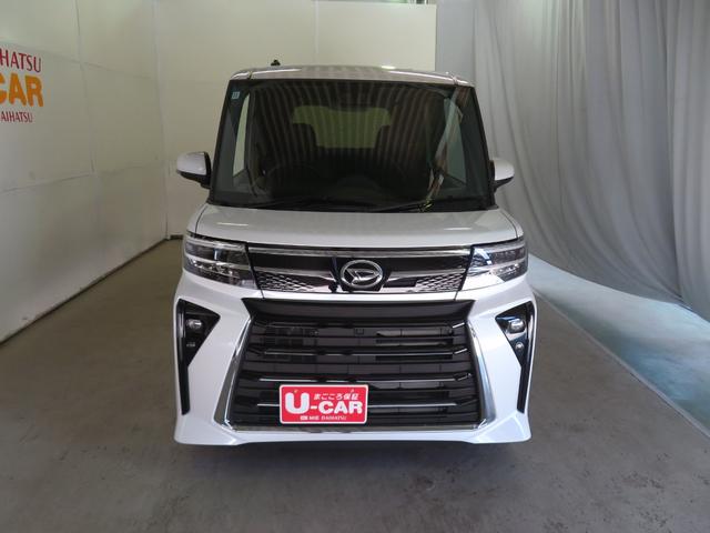 タントカスタムＸ　　　届出済未使用車　バックカメラ　１年間無料保証キ−フリ−　コーナーセンサー　両側自動スライドドア　アイドリングＳ　衝突被害軽減　運転席・助手席シートヒーター　電動格納式ミラー　セキュリティアラーム　オートエアコン　電動パーキングブレーキ（三重県）の中古車