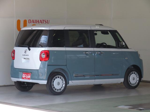 ムーヴキャンバスストライプスＧ　　届出済未使用車　キーフリー　１年間無料保証セキュリティ　Ｂモニター　試乗車　プッシュスタート　電格ミラー　ＬＥＤヘッドライト　運転席・助手席シートヒーター　車線逸脱警告　コーナーセンサ　電動パーキングブレーキ　オートエアコン　パワーウィンドウ（三重県）の中古車