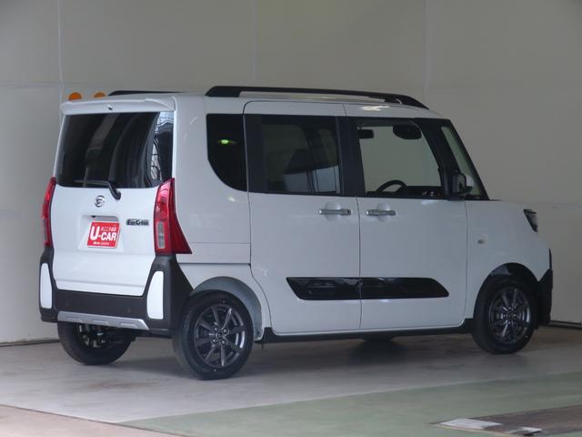 タントファンクロス　届出済未使用車　オートエアコン　１年間無料保証バックモニタ−　Ｉ−ＳＴＯＰ　ブレーキサポート　ワンオーナー車　シートヒータ　車線逸脱警報　両側オートスライドドア　キーフリー　セキュリティ　ＬＥＤライト　電動パーキングブレーキ　コーナーセンサー（三重県）の中古車
