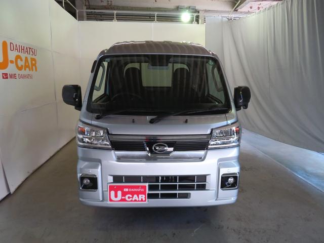 ハイゼットトラックジャンボエクストラ　　届出済未使用車　４ＷＤ　１年間無料保証元展示車　ＣＶＴ　プッシュスタート　電動格納　Ｗエアバック　ＬＥＤヘッドライト　レーンアシスト　オートライト　記録簿　衝突安全ボディ　デフロック　荷台作業照明　ゲートチェーン　あゆみ板掛け（三重県）の中古車