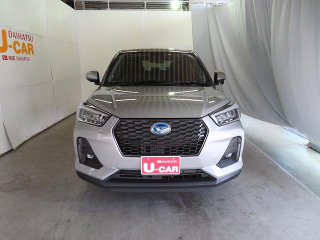 ロッキープレミアムＧ　ＨＥＶ　　純正７型ナビ　ＥＴＣ　１年間無料保証車線逸脱警報システム　電動格納ミラー　フルセグテレビ　ＵＳＢポート　ＬＥＤヘッド　衝突安全ボディ　Ｓヒーター　前後ドラレコ　Ａストップ　記録簿　パノラマカメラ　電動パーキングブレーキ　コーナーセンサー（三重県）の中古車