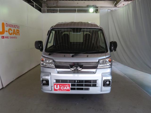 ハイゼットトラックジャンボエクストラ　　　　　　４ＷＤ　ＣＶＴ　１年間無料保証電格ドアミラー　展示試乗車　プッシュスタート　オートＬＥＤ　衝突安全ボディ　Ｗエアバック　ｉ−ｓｔｏｐ　レーンアシスト　記録簿　デフロック　荷台作業照明　ゲートチェーン　あゆみ板掛け　荷台ゴムマット（三重県）の中古車