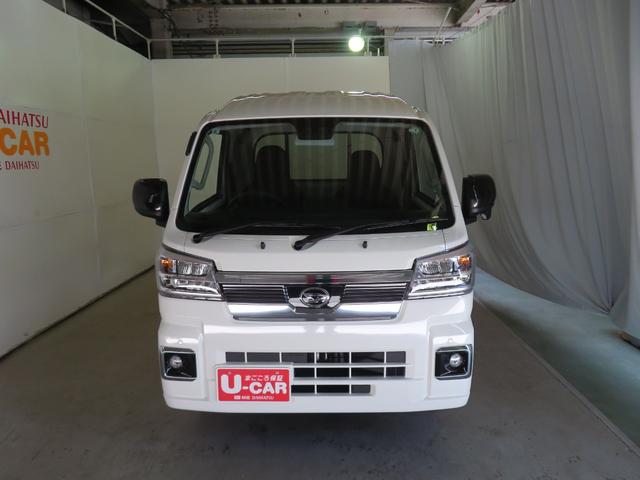 ハイゼットトラックジャンボエクストラ　　　　　　４ＷＤ　ＣＶＴ　１年間無料保証電格ドアミラー　展示試乗車　プッシュスタート　オートＬＥＤ　衝突安全ボディ　Ｗエアバック　ｉ−ｓｔｏｐ　レーンアシスト　ＡＢＳ　記録簿　デフロック　荷台作業照明　ゲートチェーン　あゆみ板掛け（三重県）の中古車