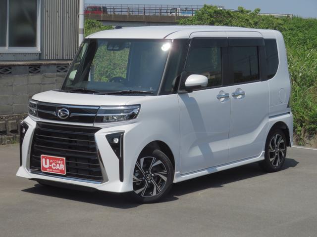 タントカスタムＸ　　　　純正７型ナビ　バックカメラ　１年間無料保証アイドリングＳＴＯＰ　キーフリーキー　両パワースライドドア　ブルートゥース　シートヒーター付き　プッシュスタート　ハイビームアシスト　コーナーセンサー　電動パーキングブレーキ　前後ドラレコ　ＥＴＣ（三重県）の中古車