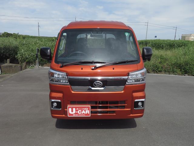 ハイゼットトラックジャンボエクストラ　　　　　　４ＷＤ　ＣＶＴ　１年間無料保証電格ドアミラー　展示試乗車　プッシュスタート　衝突安全ボディ　Ｗエアバック　ｉ−ｓｔｏｐ　ＡＢＳ　記録簿　あゆみ板掛け　ゲートチェーン　ゲートプロテクター　デフロック　荷台作業照明　コーナーセンサー（三重県）の中古車