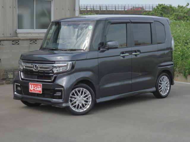 Ｎ−ＢＯＸカスタムＬターボ　純正９型ナビ　バックカメラ　ＥＴＣ　１年間無料保証電動格納式ドアミラー　Ｂｌｕｅｔｏｏｔｈ音楽　Ｓヒーター　Ｃセンサー　アルミ　ワンオーナー車　地デジ　ＵＳＢポート　Ｄレコ　両側パワースライドドア　オートエアコン　電動パーキングブレーキ　キーフリー（三重県）の中古車