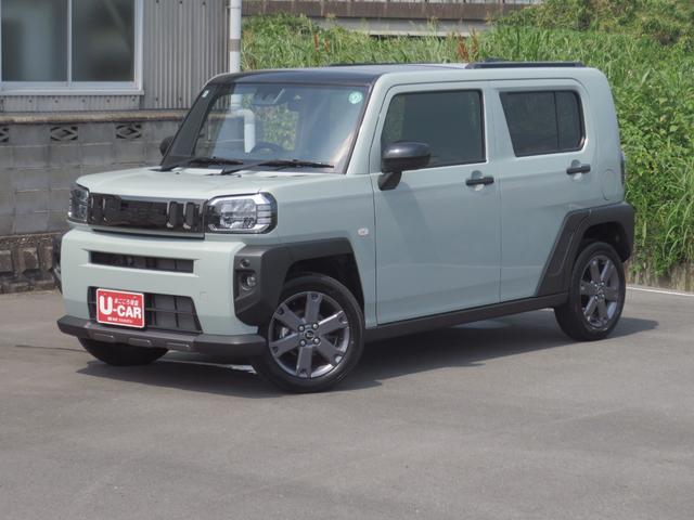 タフトＧターボ　ダーククロムベンチャー　キーフリー　１年間無料保証車線逸脱警報装置　シートヒータ　ＬＥＤ　安全ボディ　ムーンルーフ　電動格納ドアミラー　エアバッグ　ターボ　電動パーキングブレーキ　コーナーセンサー　オートエアコン　バックカメラ　パワーウィンドウ（三重県）の中古車