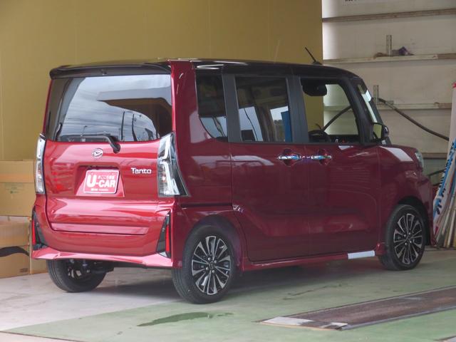 タントカスタムＲＳ　　　　　電動パーキングブレーキ　１年間無料保証電動格納式ドアミラー　タ−ボ　元試乗車　運転席・助手席シートヒータ　ＬＥＤライト　バックカメラ付き　Ａライト　１オーナー　キーフリー　ベンチシート　パワーウィンドウ　純正フロアマット（三重県）の中古車