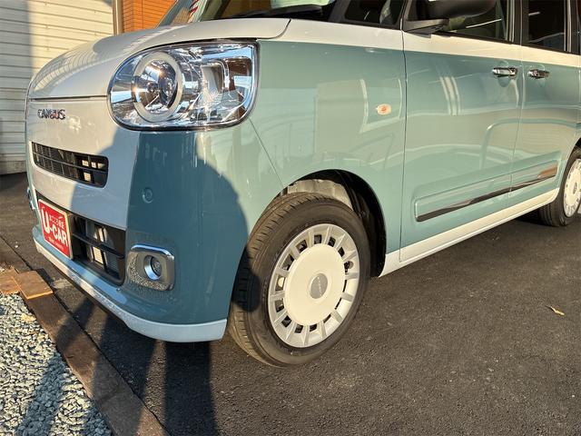 ムーヴキャンバスストライプスＧ　　９型ディスプレイオーディオ　１年間無料保証試乗車ＵＰ　追突軽減ブレーキ　ブルートゥース　バックカメラ付　電格ミラー　フルセグＴＶ　ＵＳＢ　ＬＥＤライト　助手席エアバック　車線逸脱警告　運転席・助手席シートヒーター　電動パーキングブレーキ（三重県）の中古車