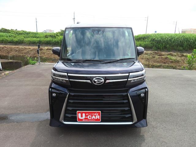 タントカスタムＸ　　届出済未使用車　オートエアコン　１年間無料保証衝突軽減Ｂ　Ａストップ　　両自動ドア　Ｂカメ　シートヒータ　電動ミラー　車線逸脱警報装置　リモコンキー　ＬＥＤライト　衝突安全ボディ　ＡＵＴＯライト　ＡＷ　電動パーキングブレーキ　コーナーセンサー（三重県）の中古車