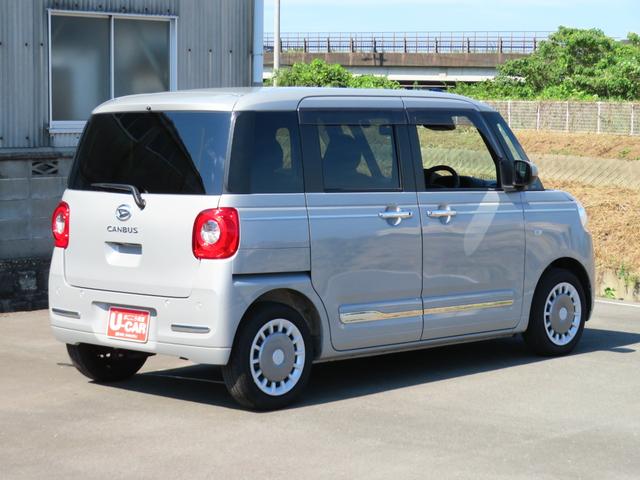 ムーヴキャンバスセオリーＧターボ　　　　　　　　純正７型ナビ　１年間無料保証地デジ　元試乗車　電動格納ドアミラー　シートヒータ　ＵＳＢポート　車線逸脱警報　運転席助手席エアバッグ　ＬＥＤライト　ＤＶＤ　記録簿　電動パーキングブレーキ　パノラマカメラ　前後ドラレコ　キーフリー（三重県）の中古車