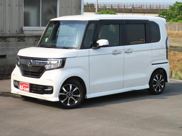 Ｎ−ＢＯＸカスタムＧ・ＥＸホンダセンシング　　　　純正７型ナビ　１年間無料保証ＥＴＣ装備　Ｂｌｕｅｔｏｏｔｈ対応　ＡＷ　ワンオーナー車　電動格納ミラー　リヤカメラ　前後Ｄレコ　地デジ　ＵＳＢ　ＬＥＤヘットランプ　オートライト　整備記録簿　運転席・助手席シートヒーター　キーフリー（三重県）の中古車