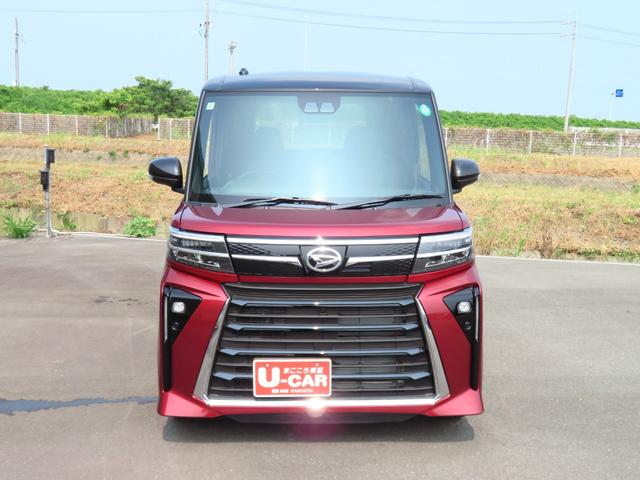 タントカスタムＸ　　運転席・助手席シートヒーター　１年間無料保証衝突軽減Ｂ　Ａストップ　両自動ドア　Ｂカメ　電動ミラー　車線逸脱警報装置　ＬＥＤライト　衝突安全ボディ　電動パーキングブレーキ　コーナーセンサー　キーフリー　オートエアコン　ＡＷ　パワーウィンドウ（三重県）の中古車