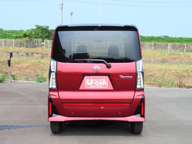 タントカスタムＸ　　運転席・助手席シートヒーター　１年間無料保証衝突軽減Ｂ　Ａストップ　両自動ドア　Ｂカメ　電動ミラー　車線逸脱警報装置　ＬＥＤライト　衝突安全ボディ　電動パーキングブレーキ　コーナーセンサー　キーフリー　オートエアコン　ＡＷ　パワーウィンドウ（三重県）の中古車