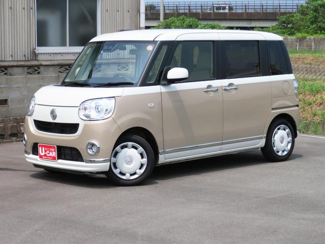 ムーヴキャンバスＧメイクアップ　ＳＡIII　　　純正７型ナビ　１年間無料保証全方位モニタ　左右電動スライドドア　電動格納ミラー　運転席シートヒーター　ＬＥＤヘッドライト　車線逸脱警報　　キーフリーシステム　ワンオーナー　前方用ドライブレコーダー　ＥＴＣ　Ｂｌｕｅｔｏｏｔｈ対応（三重県）の中古車