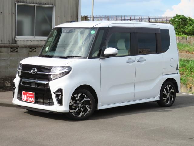 タントカスタムＸ　　　　純正９型ナビ　バックカメラ　１年間無料保証プッシュスタート　ｉ−ｓｔｏｐ　両側自動ドア　衝突被害軽減装置　ブルートゥース　オートＬＥＤ　前後ドラレコ　ＥＴＣ　コーナーセンサー　オートエアコン　ＵＳＢ接続　ＤＶＤ再生　ＬＥＤヘッドライト（三重県）の中古車