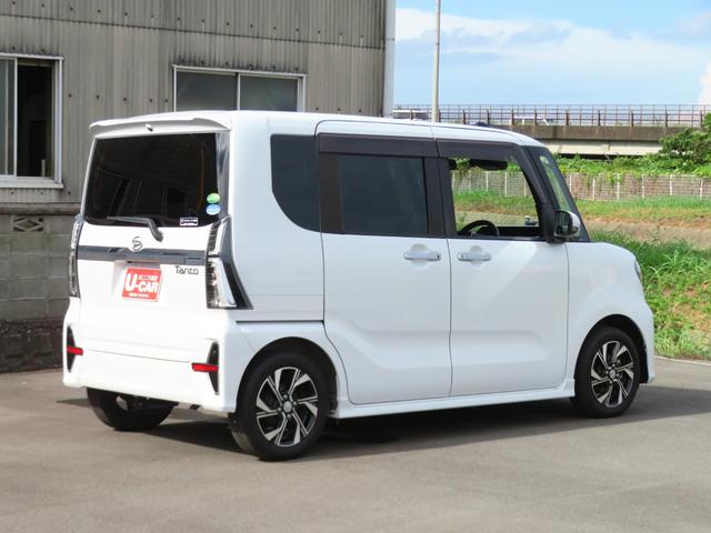 タントカスタムＸ　　　　純正９型ナビ　バックカメラ　１年間無料保証プッシュスタート　ｉ−ｓｔｏｐ　両側自動ドア　衝突被害軽減装置　ブルートゥース　オートＬＥＤ　前後ドラレコ　ＥＴＣ　コーナーセンサー　オートエアコン　ＵＳＢ接続　ＤＶＤ再生　ＬＥＤヘッドライト（三重県）の中古車