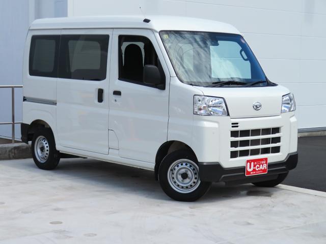 ハイゼットカーゴＤＸ　　　２ＷＤ　ＣＶＴ　マニュアルエアコン　１年間無料保証オートＬＥＤ　衝突安全ボディ　エコアイドル　展示試乗車　キーレスキー　整備記録簿　レーンアシスト　運転席助手席エアバック　ＡＢＳ　１オーナー　コーナーセンサー　レベリング　パワーウィンドウ（三重県）の中古車