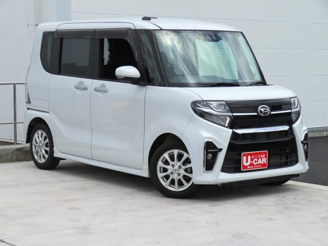 タントカスタムＲＳ　　　純正９型ナビ　バックカメラ　１年間無料保証Ｉストップ　衝突安全ブレーキ　ブルートゥースオーディオ　コーナーセンサー　両側Ｐスライドドア　フルセグ地デジ　点検記録簿　ハイビームアシスト　前後ドラレコ　ＥＴＣ　ＵＳＢ接続　ＤＶＤ再生　キーフリー（三重県）の中古車