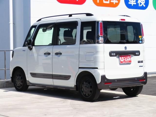スペーシアギアハイブリッドＸＺ　　４ＷＤ　ＣＶＴ　７型ナビ　１年間無料保証電動格納ドアミラー　運転席・助手席シートヒーター　ＬＥＤヘッドライ　ＥＴＣ　Ｗエアバック　ＤＶＤ再生　ＴＶ　キーフリー　ＡＢＳ　コーナーセンサー　両側パワースライドドア　バックカメラ　３６０度ドラレコ（三重県）の中古車