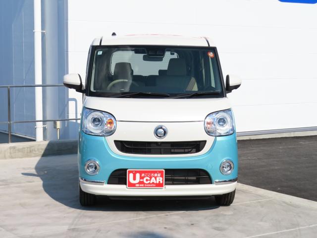 ムーヴキャンバスＧメイクアップＶＳ　ＳＡIII　純正８型ナビ　１年間無料保証パノラマモニター　ブルートゥースオーディオ　電動格納ミラー　衝突安全ボディ　ＥＴＣ　ＬＥＤライト　地デジ　ＡＨＢ　運転席シートヒータ　前後ドライブレコーダー　ＤＶＤ　両側パワースライドドア　キーフリー（三重県）の中古車