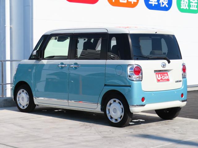 ムーヴキャンバスＧメイクアップＶＳ　ＳＡIII　純正８型ナビ　１年間無料保証パノラマモニター　ブルートゥースオーディオ　電動格納ミラー　衝突安全ボディ　ＥＴＣ　ＬＥＤライト　地デジ　ＡＨＢ　運転席シートヒータ　前後ドライブレコーダー　ＤＶＤ　両側パワースライドドア　キーフリー（三重県）の中古車