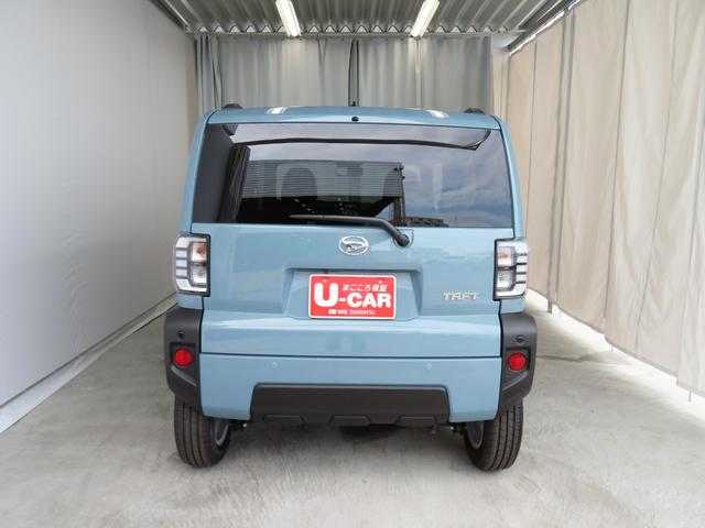 タフトＧ　ｅｃｏＩＤＬＥ非装着車　　届出済未使用車　１年間無料保証パーキングサポート　全周囲モニター　アダクティブクルーズコントロール　スタイリッシュガラスルーフ　前席シートヒーター　テレビ　コーナーセンサー　電動格納ドアミラー　Ｂｌｕｅｔｏｏｔｈ対応　キーフリー（三重県）の中古車