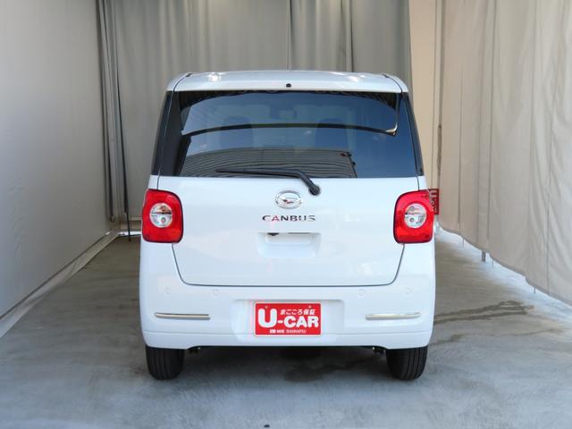 ムーヴキャンバスセオリーＧ　ｅｃｏＩＤＬＥ非装着車　　　　　　１年間無料保証ブルートゥース　衝突軽減ブレーキ　電動格納式ミラー　シートヒーター　フルセグ　衝突安全ボディ　電動パーキングブレーキ　両側パワースライドドア　パノラマカメラ　９型ディスプレイオーディオ　届出済未使用車（三重県）の中古車