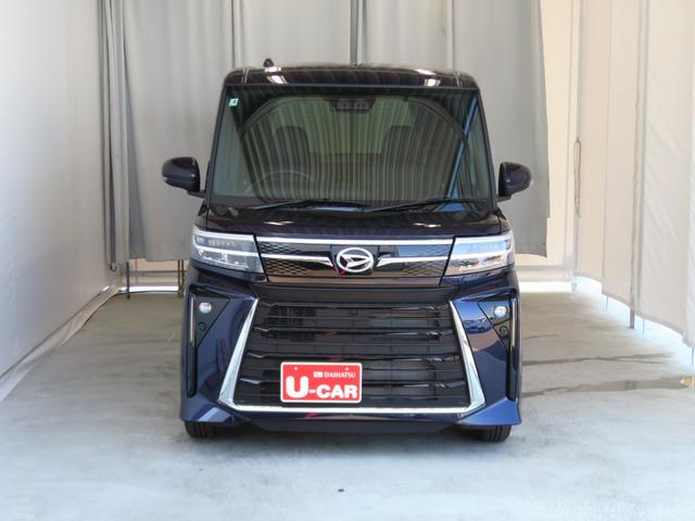 タントカスタムＸ　　届出済未使用車　オートエアコン　１年間無料保証衝突軽減ブレーキ　コーナーセンサー　アイドリングストップ　Ｂカメラ　盗難警報装置　ＬＥＤヘッドライト　ワンオーナー　　前席シートヒーター　電動格納ミラー　電動パーキングブレーキ　両側パワースライドドア（三重県）の中古車